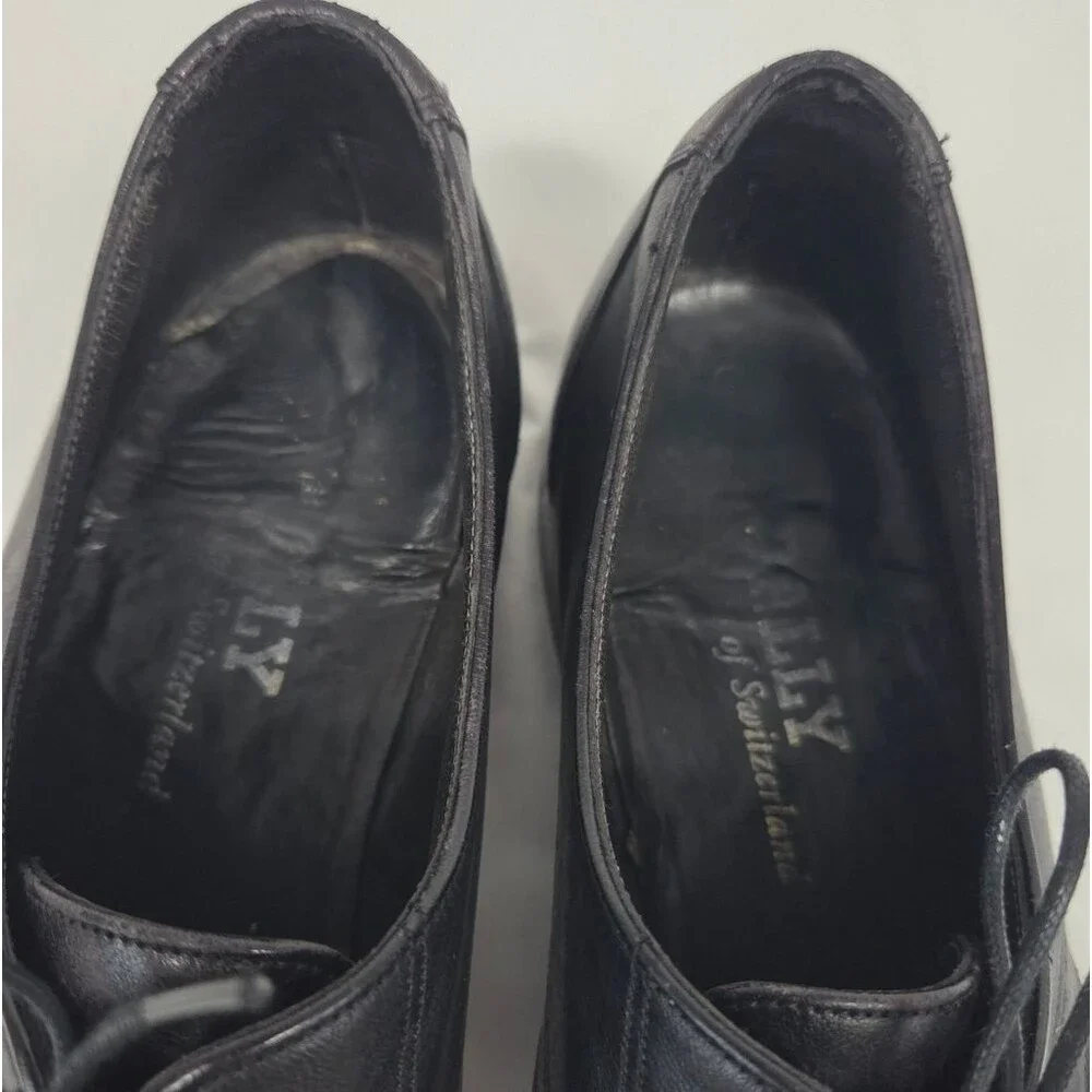 Vintage Bally Men's Black Leather Lace Up Dress Shoes 10.5